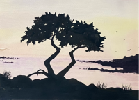 *Ocean Sunset Silhouette*